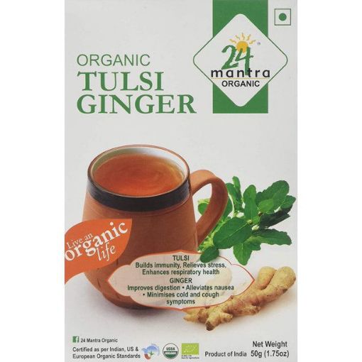 Picture of 24 Mantra Org Tulsi Ginger Tea 1.75Oz